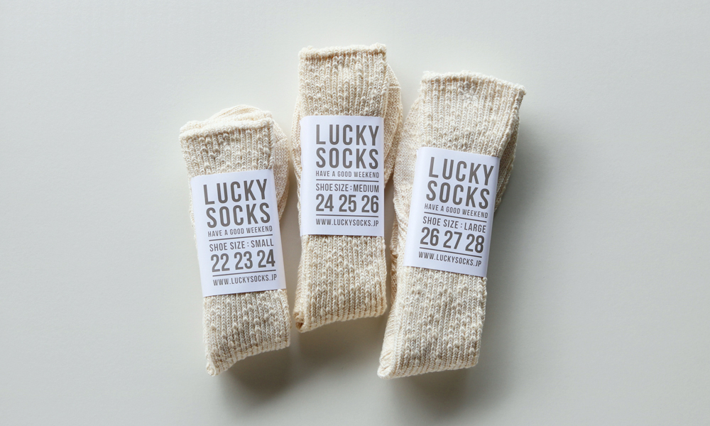 LUCKY SOCKS(ラッキーソックス) MIX RIB SOCKS(ミックスリブソックス) / ホワイト