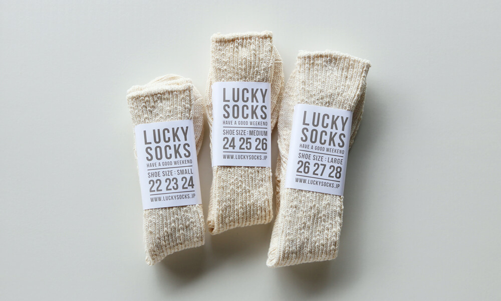 LUCKY SOCKS(ラッキーソックス) MIX RIB SOCKS(ミックスリブソックス) / ホワイト