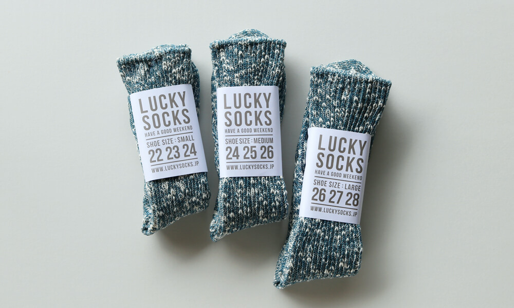 LUCKY SOCKS(ラッキーソックス) MIX RIB SOCKS(ミックスリブソックス) / ブルーグリーン