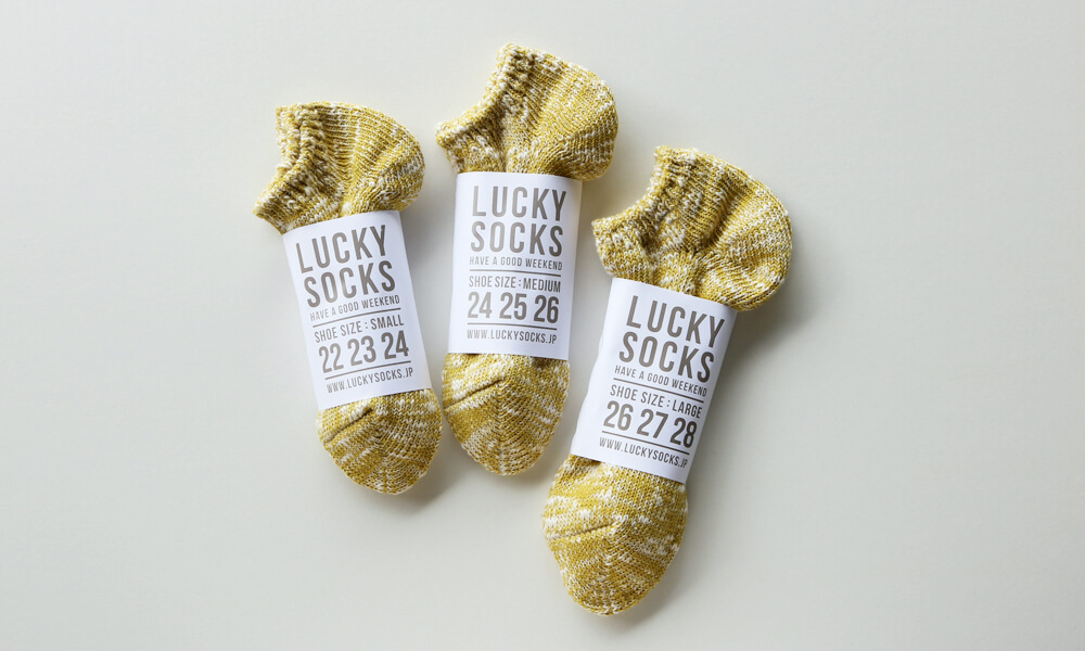 LUCKY SOCKS(ラッキーソックス) MIX LOW CUT SOCKS(ミックスローカットソックス) / ライムイエロー