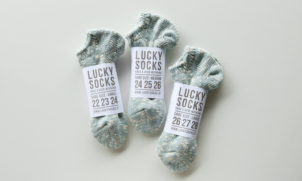 LUCKY SOCKS(ラッキーソックス) MIX LOW CUT SOCKS(ミックスローカットソックス) / アイスブルー