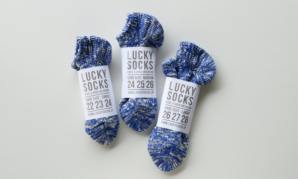 LUCKY SOCKS(ラッキーソックス) MIX LOW CUT SOCKS(ミックスローカットソックス) / ブルー