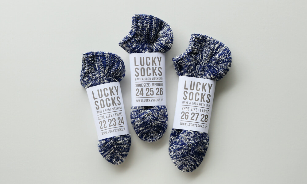 LUCKY SOCKS(ラッキーソックス) MIX LOW CUT SOCKS(ミックスローカットソックス) / コバルト