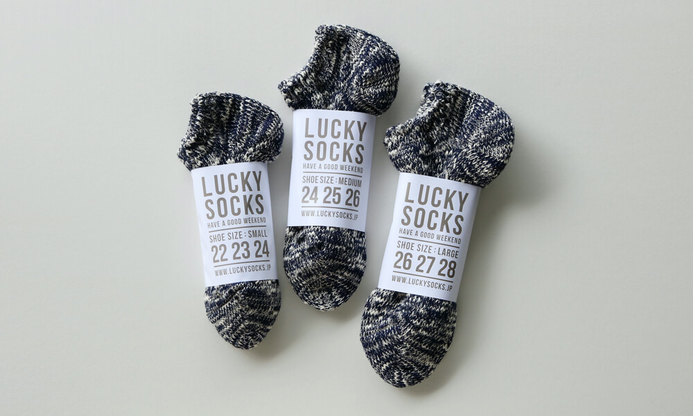 LUCKY SOCKS(ラッキーソックス) MIX LOW CUT SOCKS(ミックスローカットソックス) / ネイビー