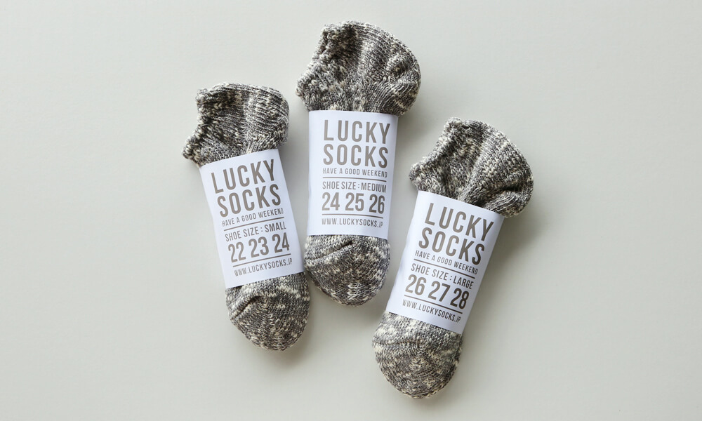 LUCKY SOCKS(ラッキーソックス) MIX LOW CUT SOCKS(ミックスローカットソックス) / ダークグレー
