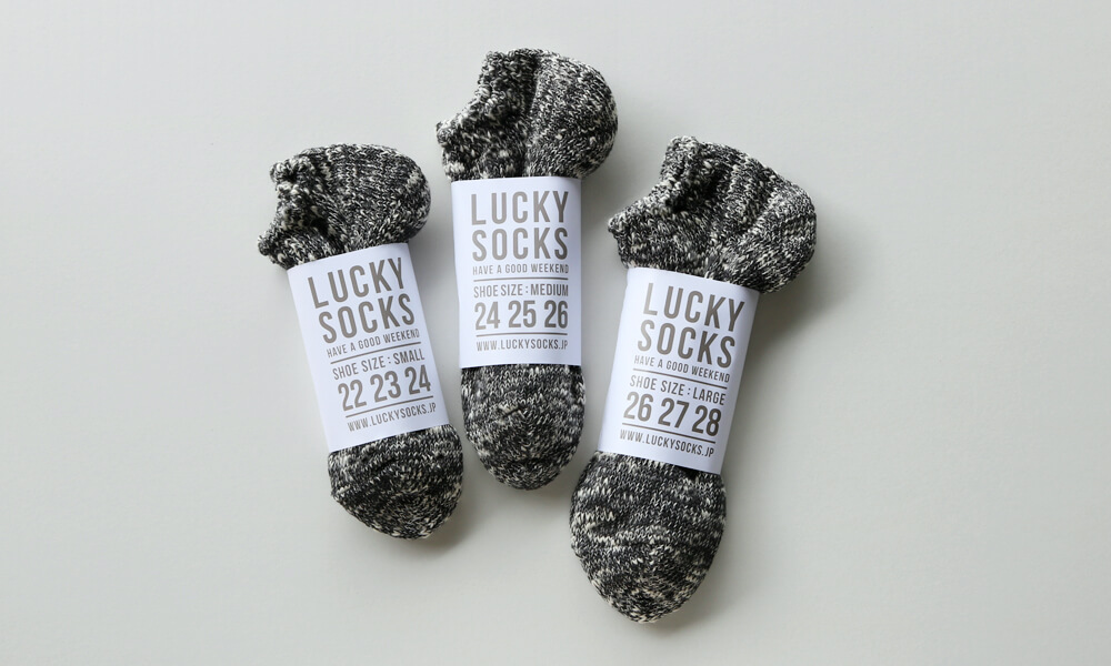LUCKY SOCKS(ラッキーソックス) MIX LOW CUT SOCKS(ミックスローカットソックス) / チャコール
