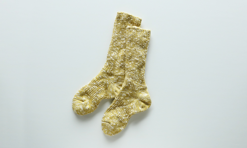 LUCKY SOCKS(ラッキーソックス) MIX RIB SOCKS(ミックスリブソックス) / ライムイエロー