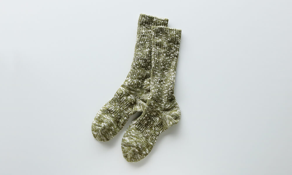 LUCKY SOCKS(ラッキーソックス) MIX RIB SOCKS(ミックスリブソックス) / オリーブ