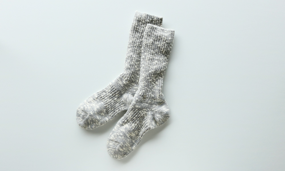 LUCKY SOCKS(ラッキーソックス) MIX RIB SOCKS(ミックスリブソックス) / ライトグレー
