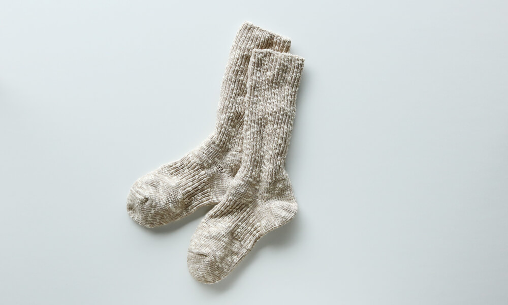 LUCKY SOCKS(ラッキーソックス) MIX RIB SOCKS(ミックスリブソックス) / グレージュ