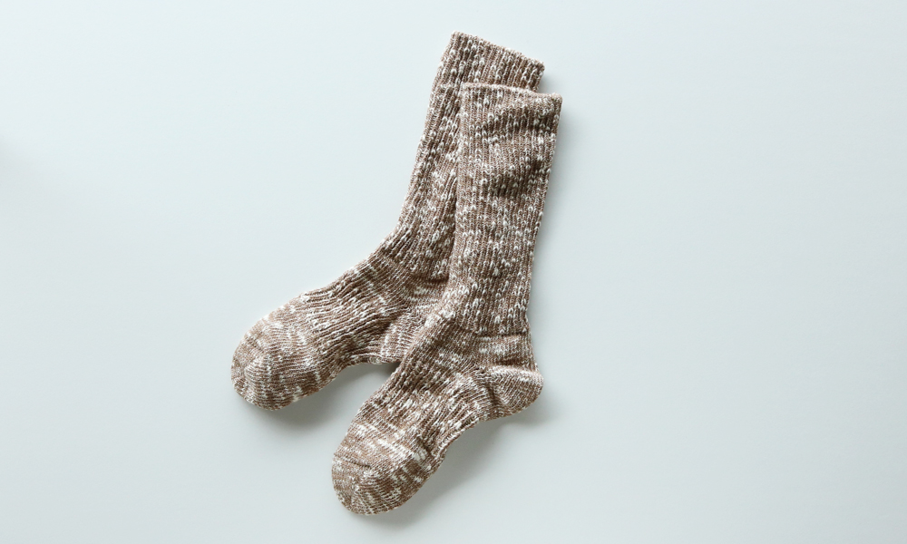 LUCKY SOCKS(ラッキーソックス) MIX RIB SOCKS(ミックスリブソックス) LS-001 / カフェ